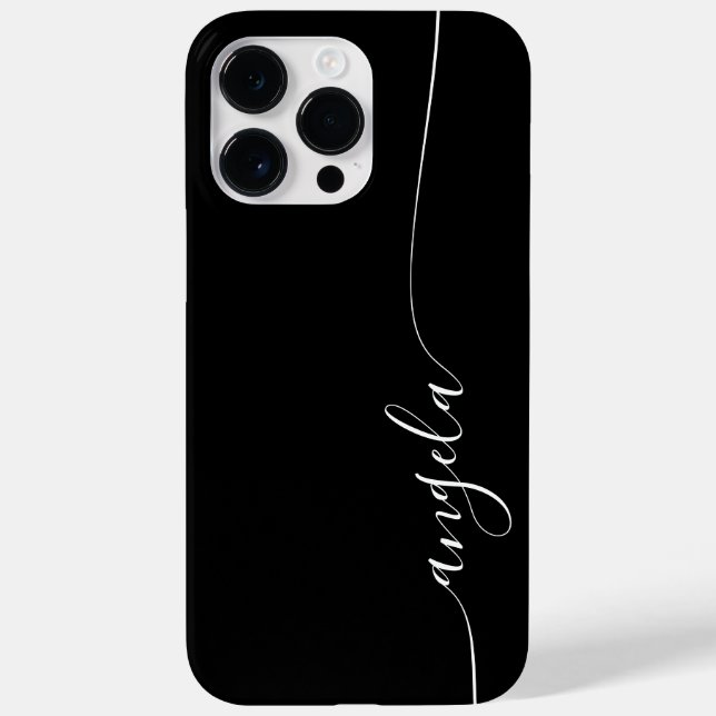 Black and White Elegant Glam Signature Case-Mate iPhone Case (Back)