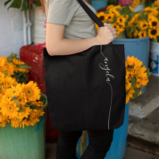 Black and White Elegant Glam Signature Tote Bag (Black and White Elegant Glam Signature Tote Bag)