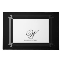 Black and White Elegant Minimalist Custom Monogram