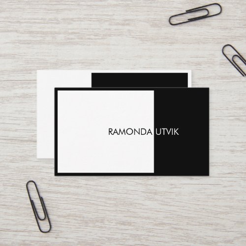 Black and White Elegant Modern Business Card