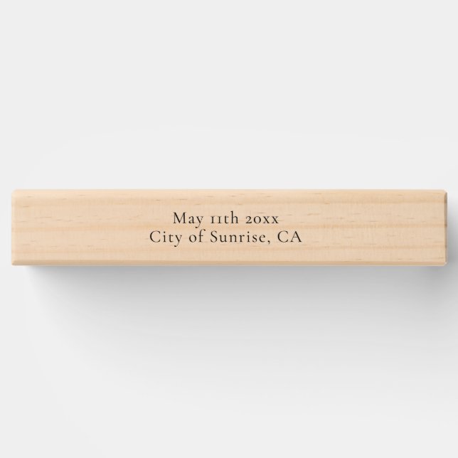 Black and White Elegant Modern Wedding Topple Tower (Back)