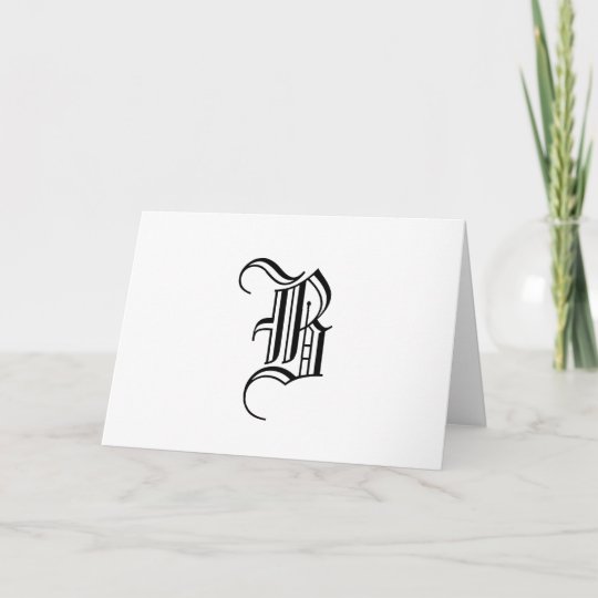 Black and White Elegant Monogram Note Cards