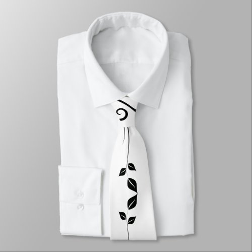 Black and White Elegant Neck Tie
