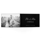 Black and White Elegant Photo Wedding Guest Book