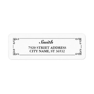 Black and White Elegant Retro Label