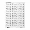 Black and White Elegant Script Return Labels | Zazzle