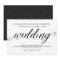 Black and White Elegant Script Wedding Invitation