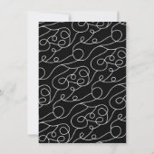 Black and White Elegant Surprise Birthday Party In Invitation (Back)