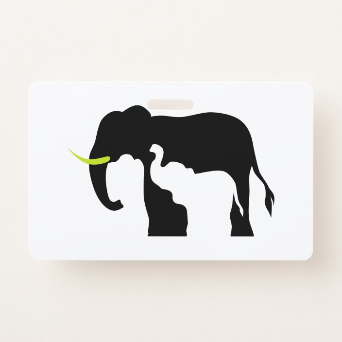 Black and White Elephants Badge | Zazzle.com