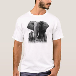 Black And White Elephants T-Shirt