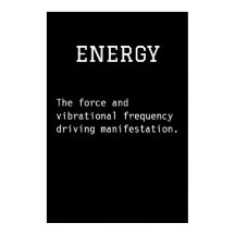 Black and White Energy Poster – Modern Inspiration