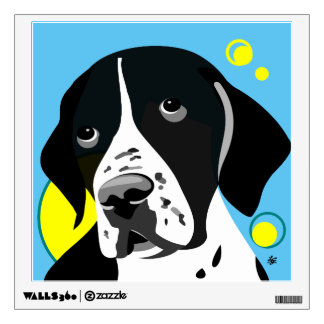 Black and White English Pointer Wall Sticker