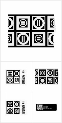 Black and White Equal Sign Pattern Stationery