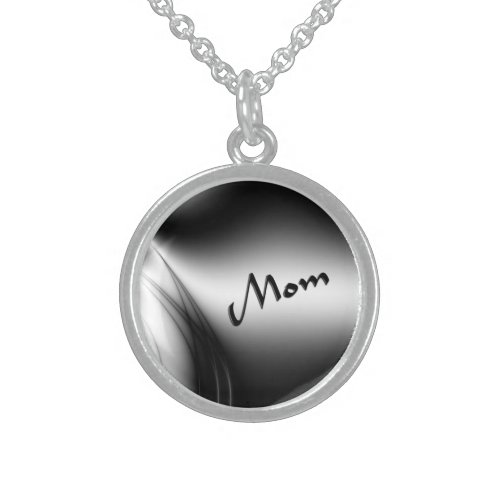 Black and White Estuary Neclace for Mom Sterling Silver Necklace