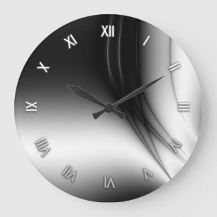 Black and White Estuary Wall Clock