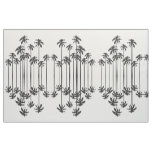 Black and White Exotic Tropical Palm Trees Fabric