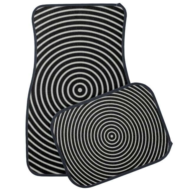Black And White Eyecandy Car Mat (Set)