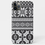 Black And White Fair Isle Knit Sweater Iphone 11 Pro Max Case at Zazzle
