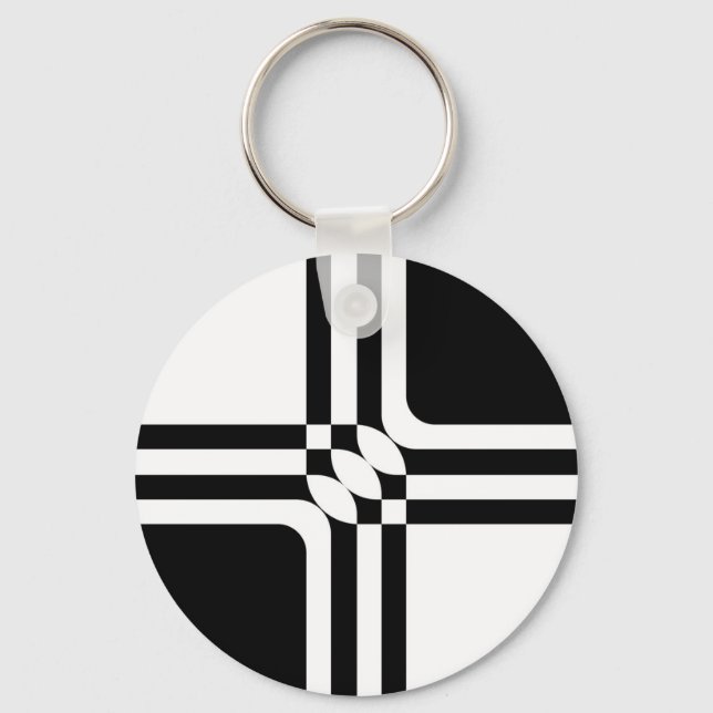 Black and white fantasy keychain (Front)