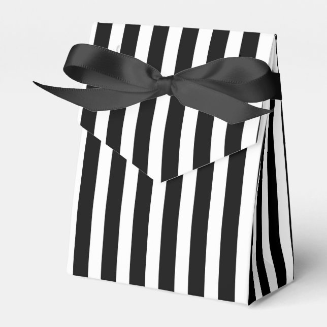 Black and White Favor Box (Front Side)