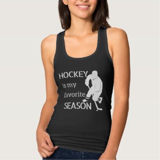 Black and white - Favorite season hockey fan Tank Top