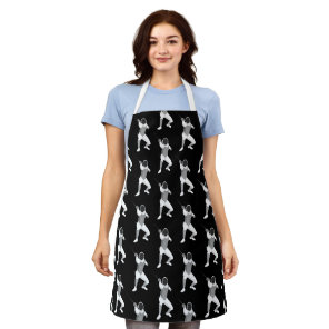 Black and White Fencing  Apron