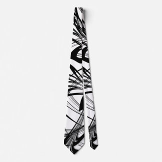 Black and White Fern Glen Neck Tie