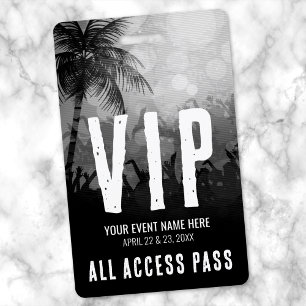 Black And White Festival Event VIP Badge