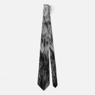 Black and White Field of Wheat Neck Tie