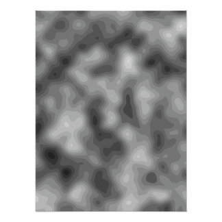 Black and White Filled Topographical Wall Poster