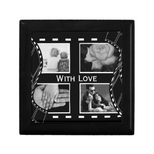 Black and White Film Reel Custom Photo Gift Box