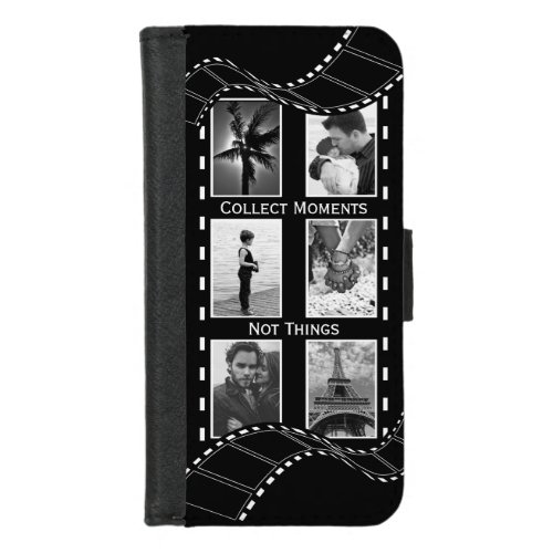 Black and White Film Reel Custom Photo iPhone 87 Wallet Case