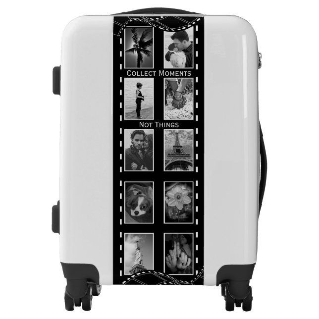 Black and White Film Reel Custom Photo Luggage (Front)