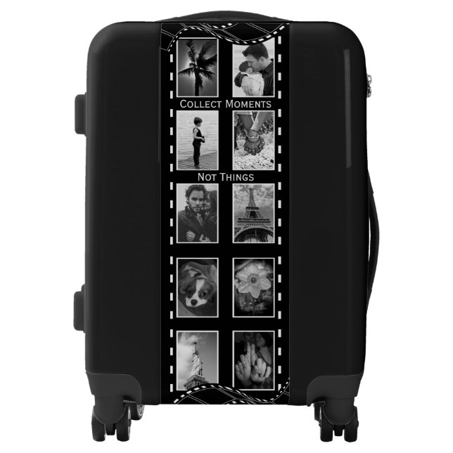 Black and White Film Reel Custom Photo Luggage (Front)