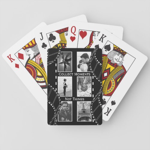Black and White Film Reel Custom Photo Playing Cards
