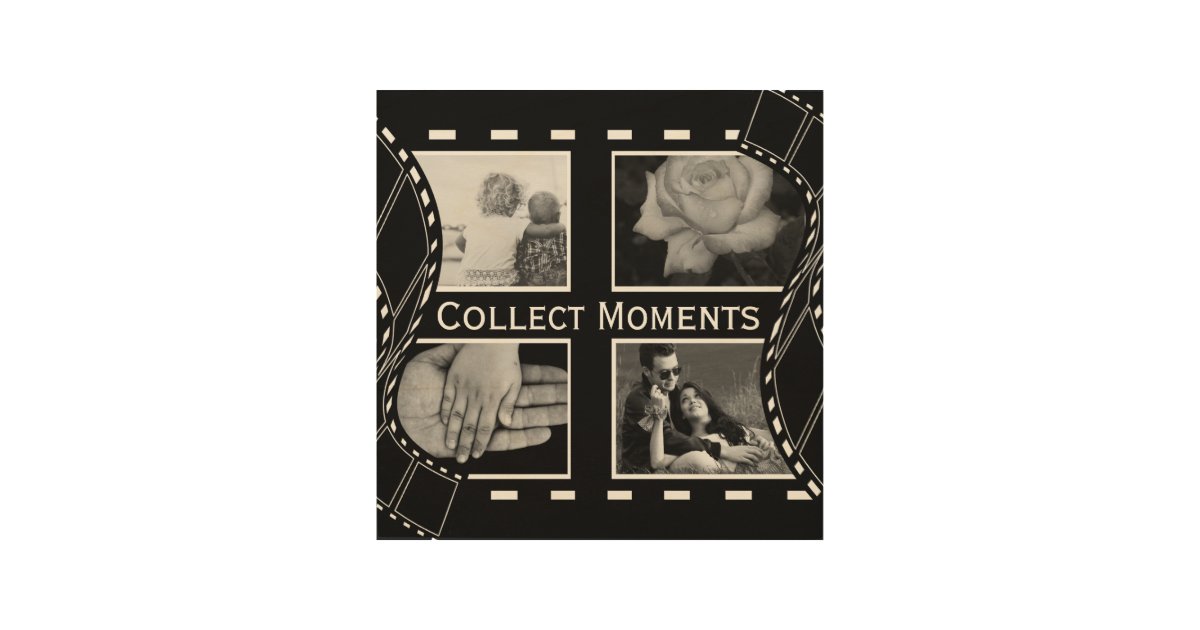 Black And White Film Reel Custom Photo Wood Wall Art Zazzle Black and white film reel custom photo wood wall art zazzle