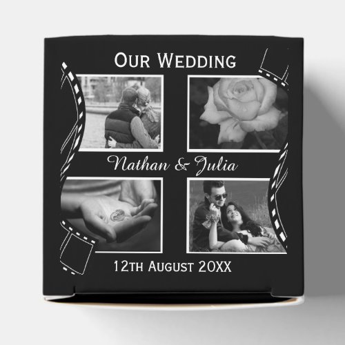 Black and White Film Reel Favor Boxes