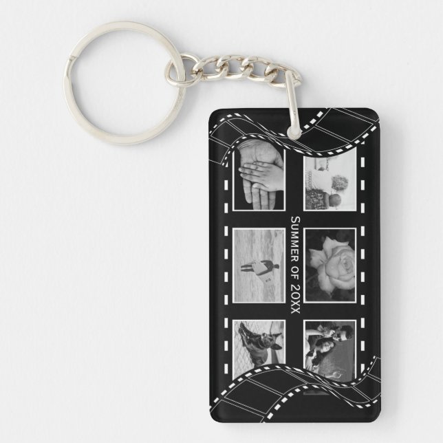 Black and White Film Reel Keychain (Front)