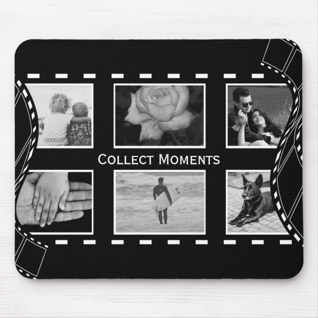 Black and White Film Reel Mouse Pad (Front)