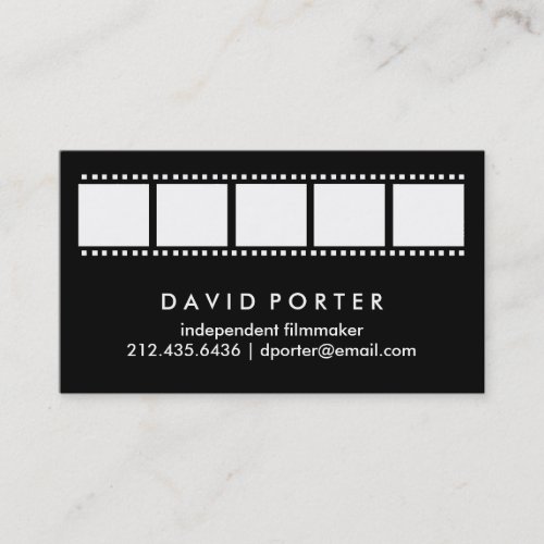 Black and White Film Strip Business Card