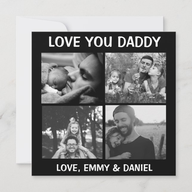 Black and White Filter | Love You Daddy Photo (Front)