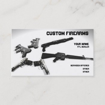 Black And White Firearms Ffl Dealer Business Card by denvercris at Zazzle