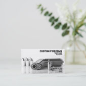Black and White firearms ffl dealer Business card (Standing Front)