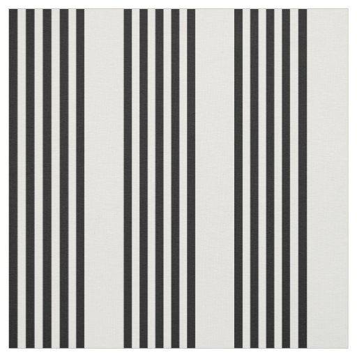 Black and white five stripe pattern fabric