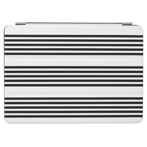 Black and white five stripe pattern iPad air cover