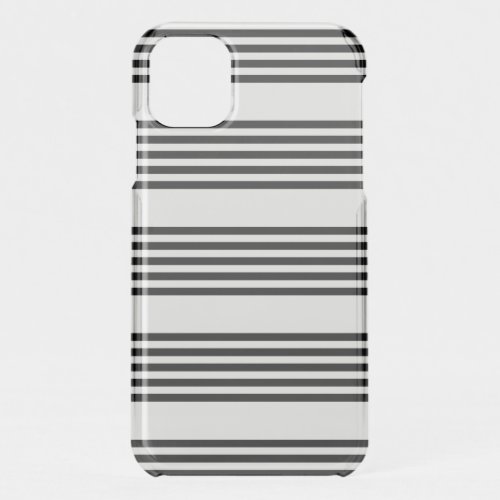 Black and white five stripe pattern iPhone 11 case