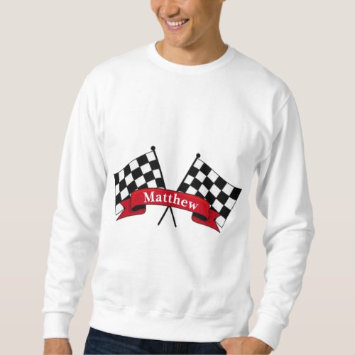 Black and White Flags Racing Sweatshirt