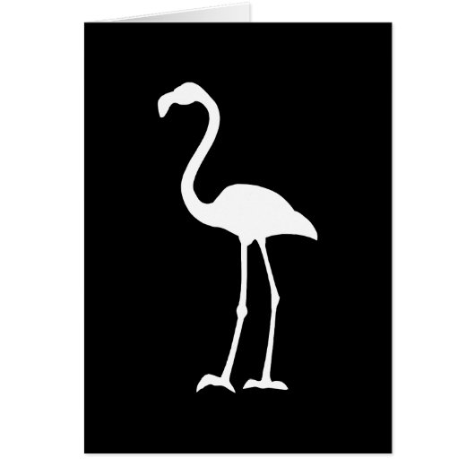 Black and White Flamingo Cards (Front)