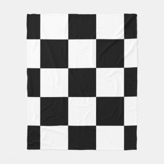 Black and white fleece blanket