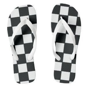 Black and White Flip Flops